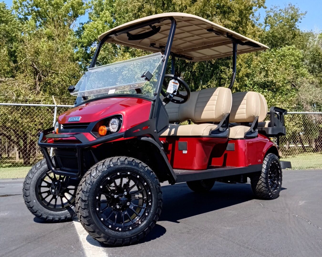 2024 Inferno Red EZGO EXPRESS L6 GAS Golf Cars of Houston